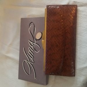 Vintage King brown snake skin pattern ladies wallet
